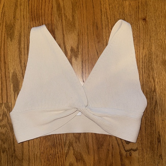 Kaesha Twist Front Knit Top - Bone size XS - Picture 6 of 7
